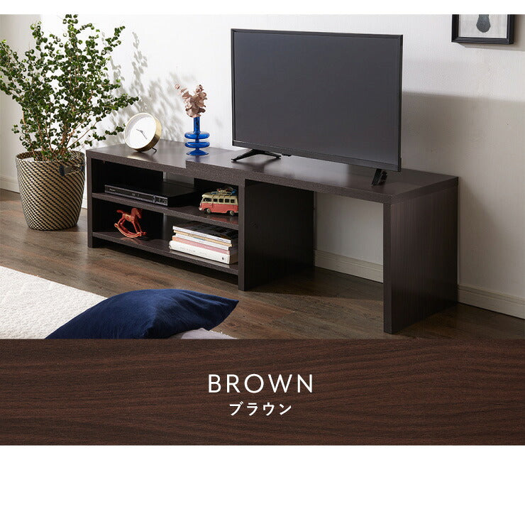 伸縮 テレビ台 伸縮式 幅88.5~約160 ローボード コーナー TV台 木製 ナチュラル ブラウン テーブル サイドテーブル