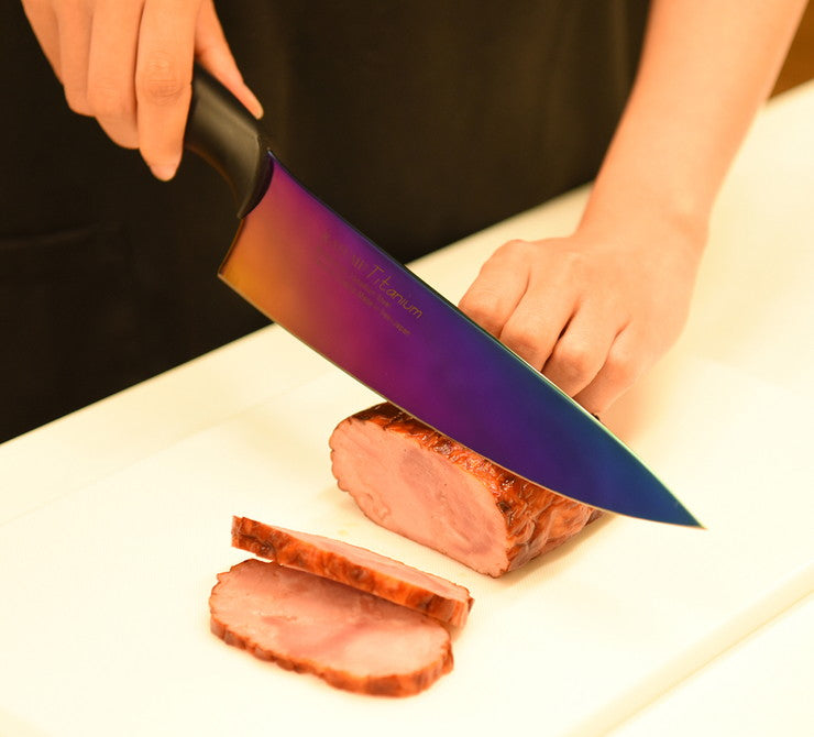 スミカマ 霞 KASUMI チタニウム 剣型包丁 20cm オパール チタンコーティング 22020-RA カラー 包丁 クッキングナイフ 話題 人気 かっこいい おしゃれ シンプル 料理器具 調理器具 ナイフ 色付き