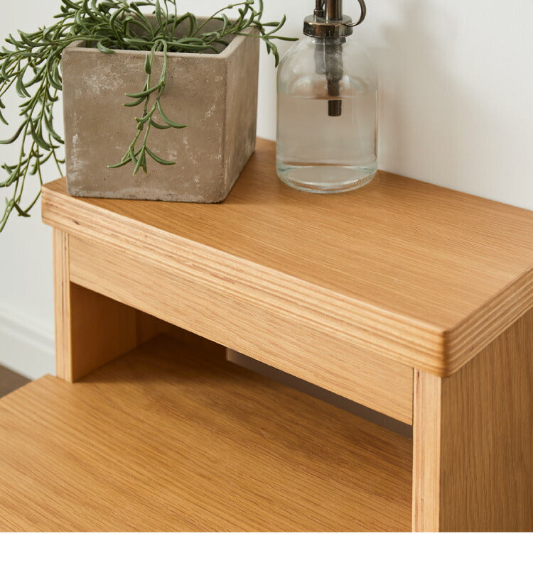 木製2段踏み台 ステップ台 子ども 子供 手洗い 脚立 木目 飾り棚 プランター台 踏み台 おしゃれ 2段 スツール 洗面所 手洗い 玄関 壁 猫 ナチュラル雑貨 ディスプレイラック キッズチェア チェアー(代引不可)