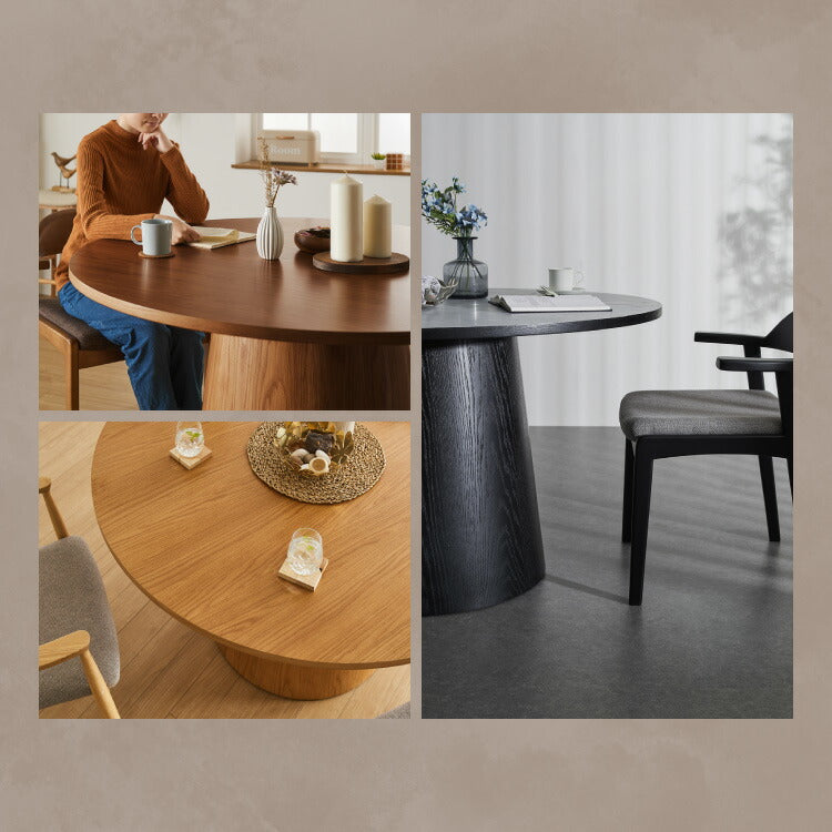 円形 ダイニングテーブル 120 丸型 テーブル 単品 直径120cm 4人掛け 丸テーブル 円形テーブル ダイニング テーブルのみ 円卓 木 木製 木目 カフェ デザイナーズ 4人 4人用 北欧 おしゃれ(代引不可)