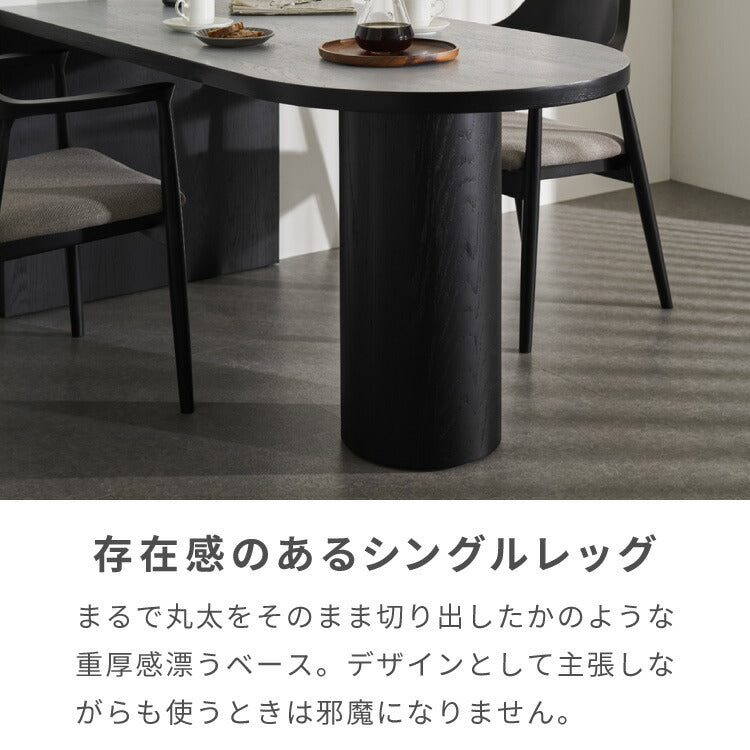 半円 ダイニングテーブル 150 テーブル 単品 4人掛け 壁付け可能 楕円テーブル 楕円 ダイニング テーブルのみ 脚 壁付け 壁付 カフェ デザイナーズ 4人 4人用 北欧 おしゃれ 木 木製 木目(代引不可)