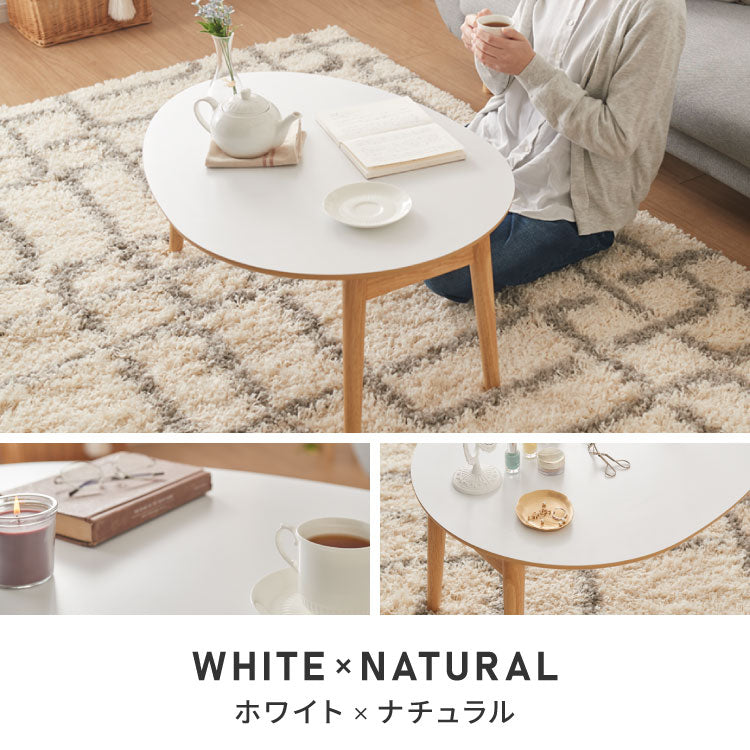 センターテーブル 折りたたみ 楕円型センターテーブル 80×60cm メラミン天板 天然木 幅80 ローテーブル テーブル 机 折り畳み 天然木 一人暮らし 新生活 リビング 食事 作業 おしゃれ 北欧