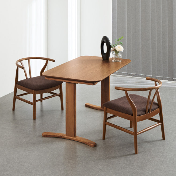 高さ65cm ダイニングテーブル 110×70cm T字脚 天然木 幅110 奥行き70 オーク突板 ナチュラル 木製 リビング ダイニング パソコンデスク つくえ 机 デスク テーブル 丈夫 食卓テーブル