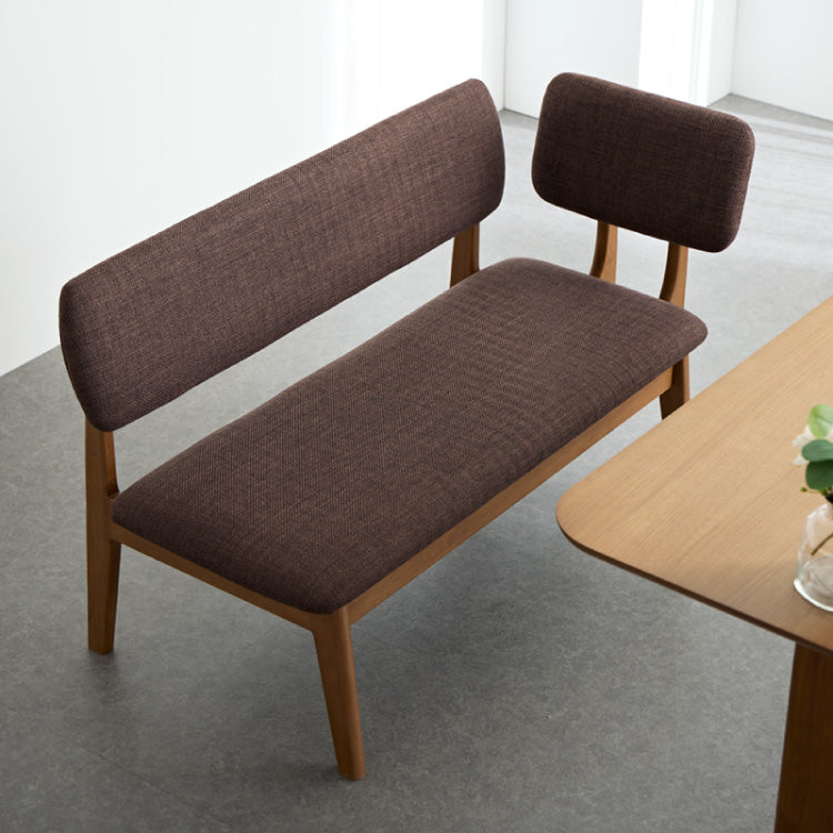 座面高39cm ゆったりダイニングベンチ 幅110 専用背もたれ付き ベンチ ロータイプ 天然木 ファブリック ダイニング ベンチ 背もたれ 2人掛けベンチ 椅子 ダイニングチェア 食卓椅子 食卓チェ