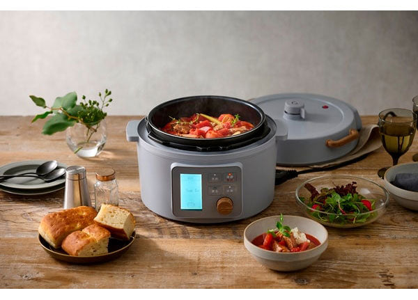 電気圧力鍋 3L ヘルシー アイリスオーヤマ 液晶タイプ KPC-MA3-H グレー 圧力鍋 電気 3L 鍋 なべ ナベ 炊飯器 糖質抑制 低温調理 発酵 保温 予約タイマー 洗える 多機能 メニュー レシピブック付き