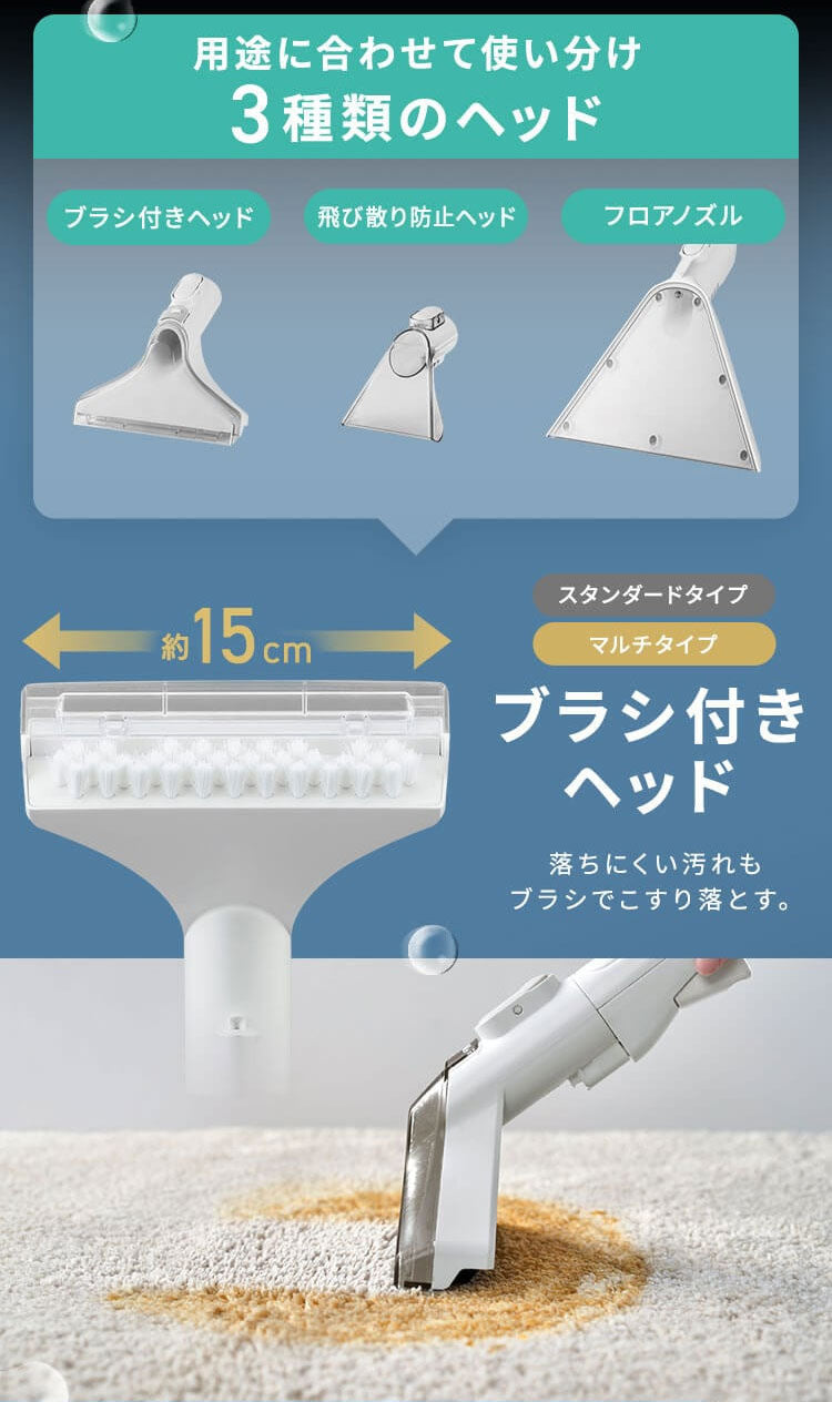 リンサークリーナー 大容量リンサークリーナー アイリスオーヤマ RNS-P1600 グレーホワイト ハンディクリーナー 掃除機 クリーナー