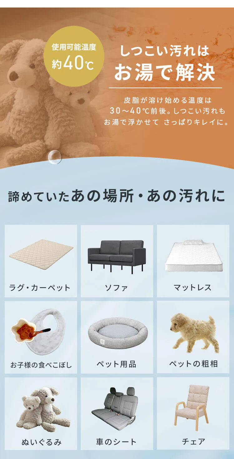 リンサークリーナー 大容量リンサークリーナー アイリスオーヤマ RNS-P1600 グレーホワイト ハンディクリーナー 掃除機 クリーナー