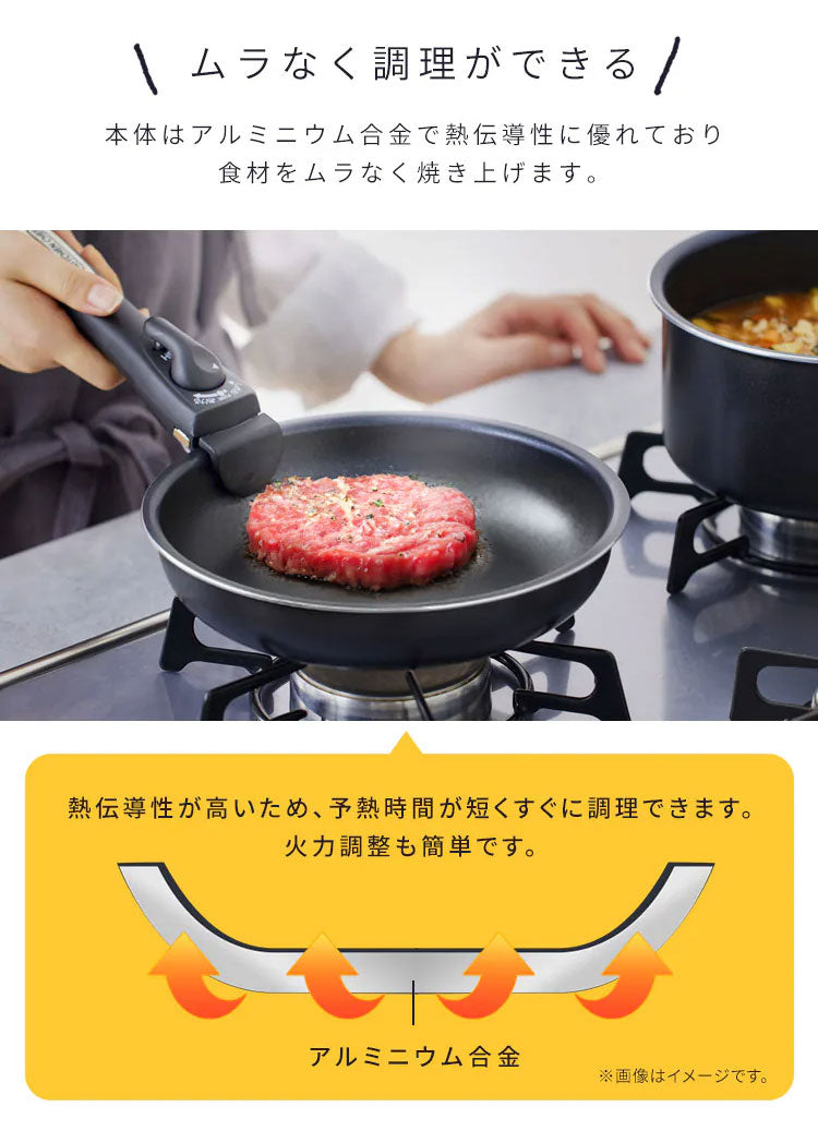 フライパン 9点セット フライパンセット IH/ガス火対応 ダイヤモンドコートパン NTF-SEI9 ブラックメタリック アイリスオーヤマ