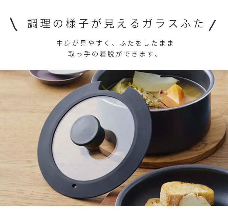 フライパン 9点セット フライパンセット IH/ガス火対応 ダイヤモンドコートパン NTF-SEI9 ブラックメタリック アイリスオーヤマ