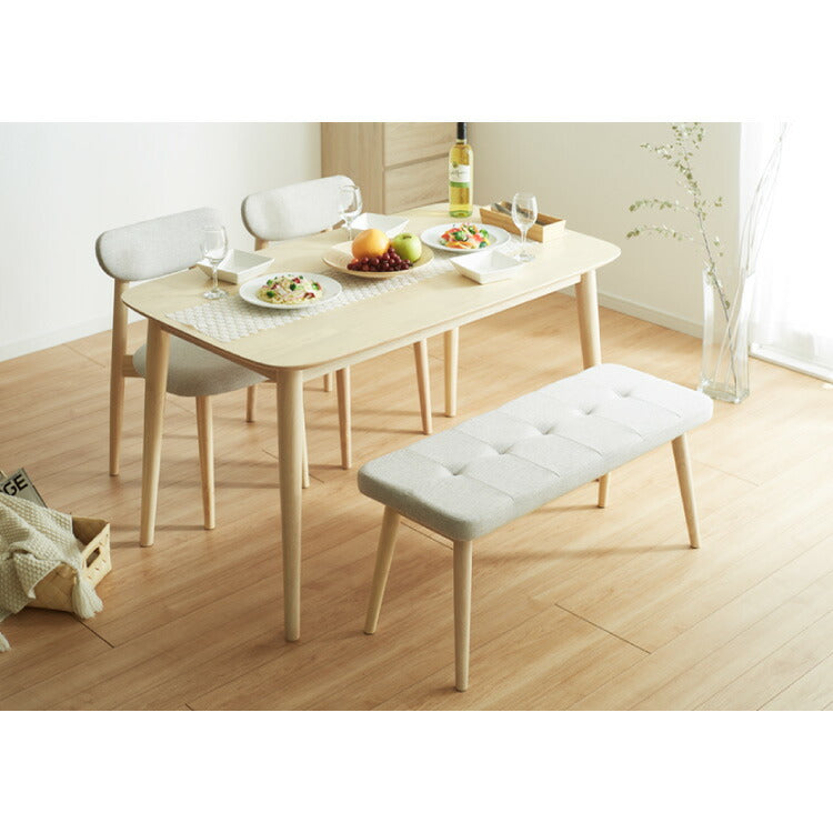 ダイニングテーブル 130×75cm 長方形 単品 丸みなデザイン 4人掛け 天然木 無垢材使用 ダイニング テーブル カフェテーブル 食卓テーブル 作業台 ワークテーブル ナチュラル 木製 おしゃれ