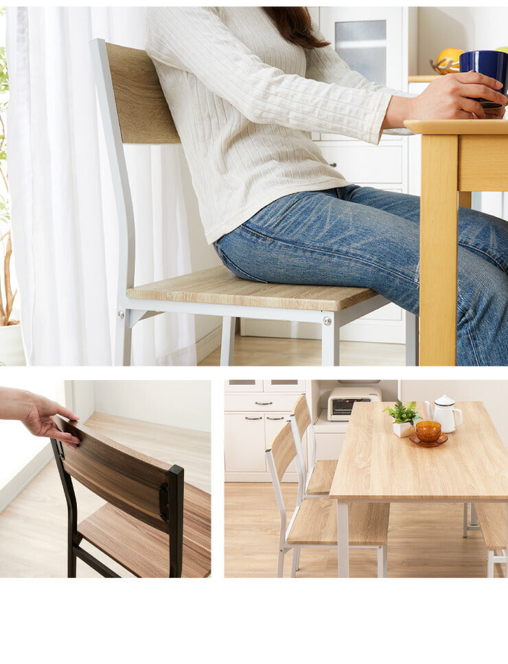 ダイニングチェア 2脚セット 木目調 チェア 椅子 同色セット ヴィンテージ ダイニング椅子 チェアセット リビングチェア