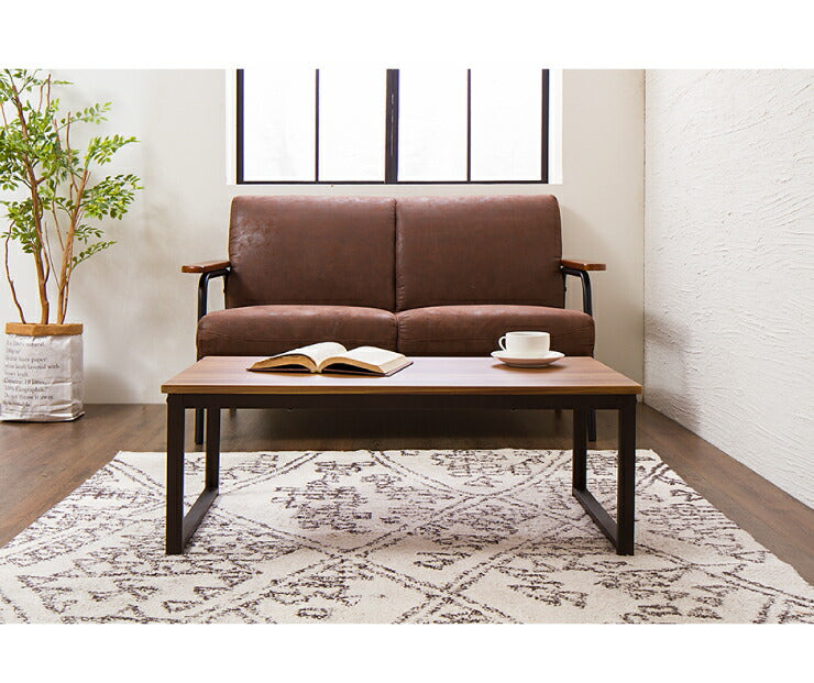 センターテーブル テーブル 木製 木目 スチール脚 幅90cm ローテーブル リビングテーブル コーヒーテーブル シンプル オシャレ センターテーブル モダン 北欧 天然木 西海岸 インテリア ヴィンテージ 一人暮らし