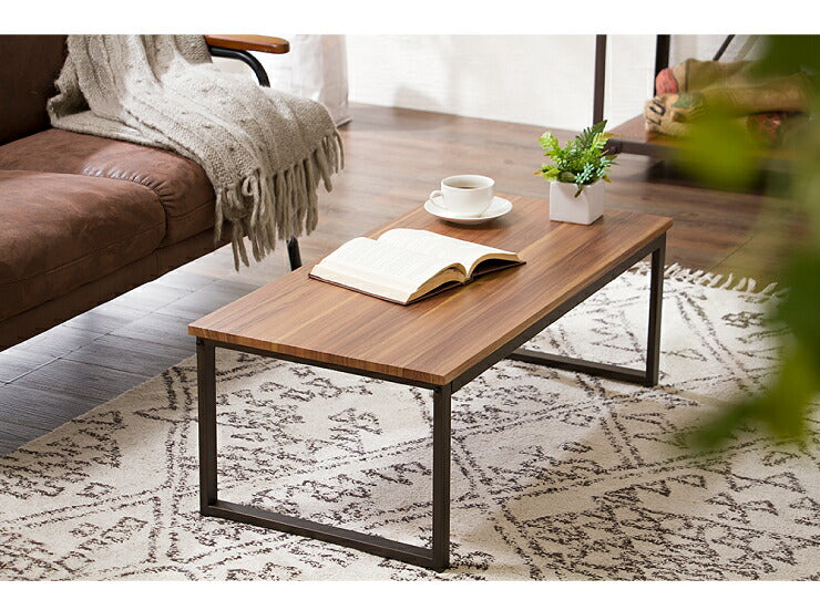 センターテーブル テーブル 木製 木目 スチール脚 幅90cm ローテーブル リビングテーブル コーヒーテーブル シンプル オシャレ センターテーブル モダン 北欧 天然木 西海岸 インテリア ヴィンテージ 一人暮らし