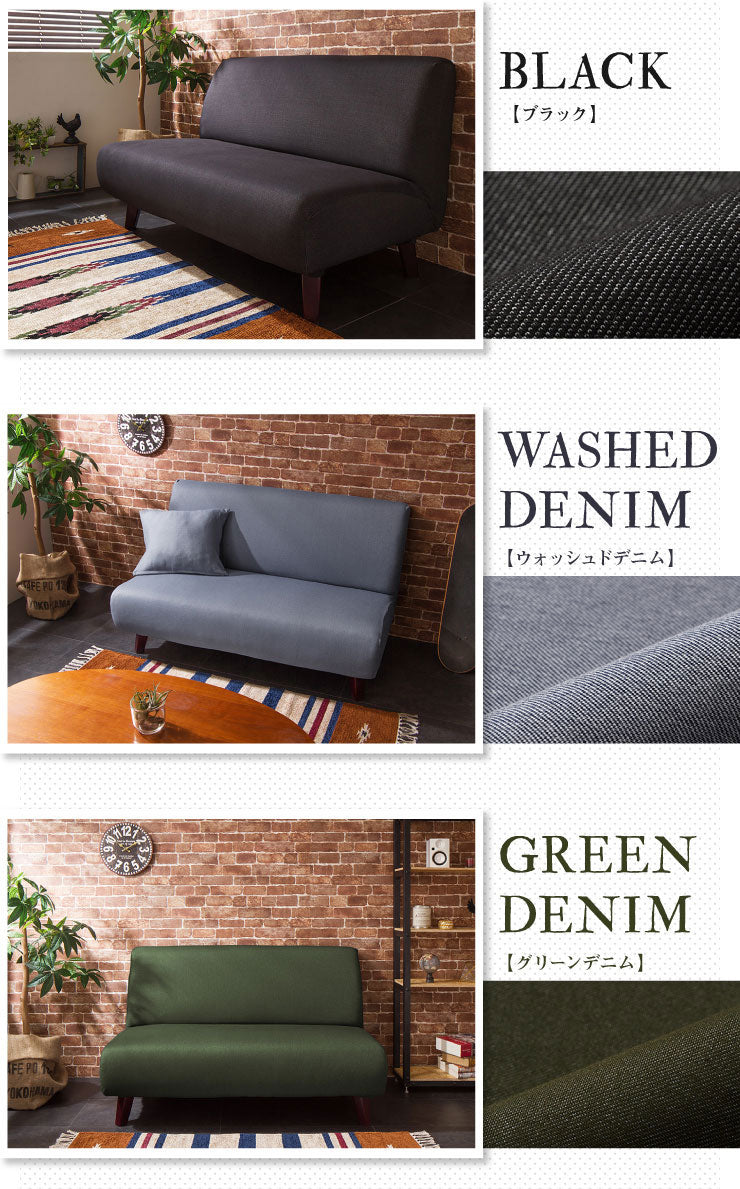 ソファーカバー 3人掛け 肘なし ニットデニム生地 3人用 デニム モダン 北欧 おしゃれ 洗える ウォッシャブル 汚れ防止 ズレない 伸縮素材 [ReFit] リ・フィット 肘掛けなし 肘無し ソファカバー カバー