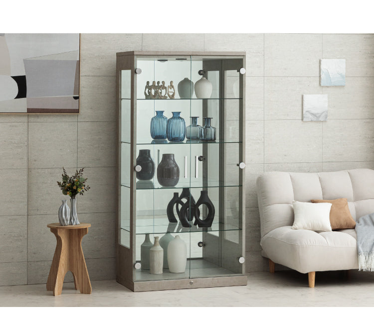 マッキンレー コレクションケース単品 160 幅80×奥行45×高さ160cm ハイタイプ コレクションラック ガラスケース 開梱設置無料 鍵付 鏡付 フィギュア(代引不可)