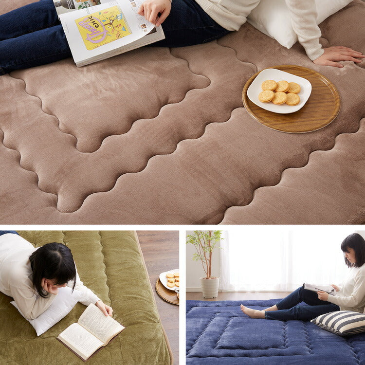 シンサレート使用 あったか極厚7層ラグマット 135×185 約3.5cm厚 厚手 極厚 ふかふか リビング ラグ ラグマット 絨毯 ホットカーペット対応 カーペット あったか シンサレート こたつ 敷布団