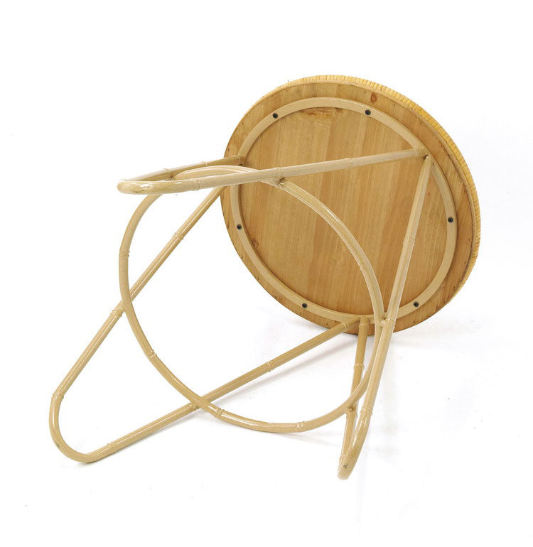 ラタン ラウンドテーブル Lサイズ 天板40cm 高さ54cm サイドテーブル プランター台 ディスプレイテーブル ラック 棚 籐 アジアン家具 韓国インテリア ナチュラル ラタンカントリー おしゃれ