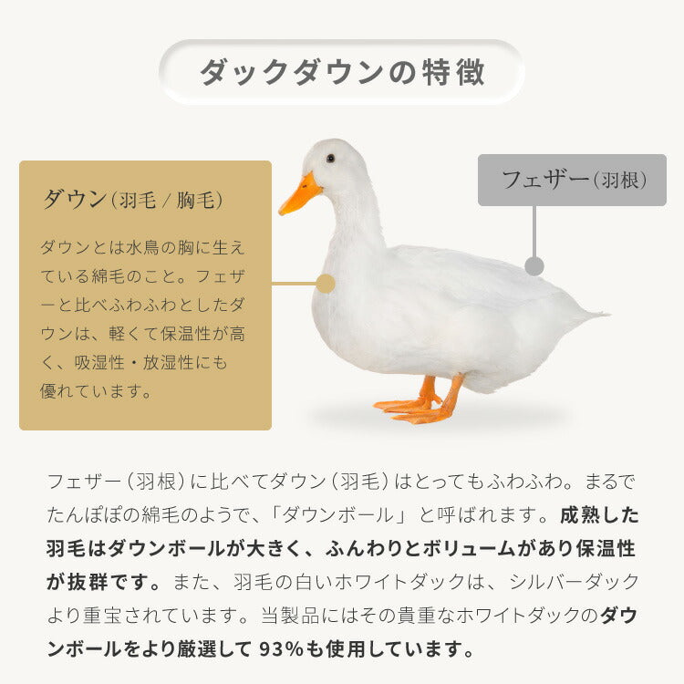日本製 羽毛布団 ダブルロング CILゴールドラベル ホワイトダックダウン93% 充填量1.4kg 400dp 立体キルト 抗アレル 抗菌 消臭 防ダニ 防カビ 軽量生地 ピーチスキン 冬 暖かい 羽毛ふとん 掛け布団
