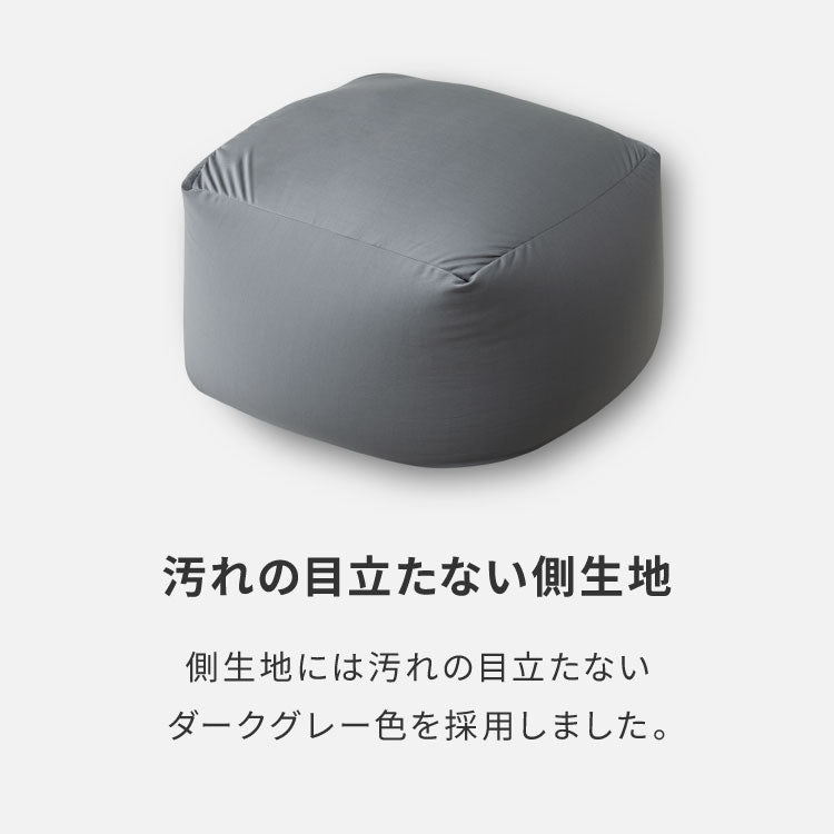ビーズクッション本体 65×65×43cm ヌードタイプ Lサイズ 極小ビーズ へたりにくい 低VOC 大きい 北欧 マイクロビーズクッション 中身 ソファ フロアソファ