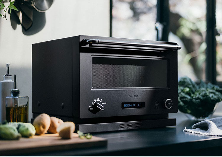 バルミューダ オーブンレンジ BALMUDA The Range K09A-BK ブラック シンプル 操作 レンジ オーブン モダン クラシック