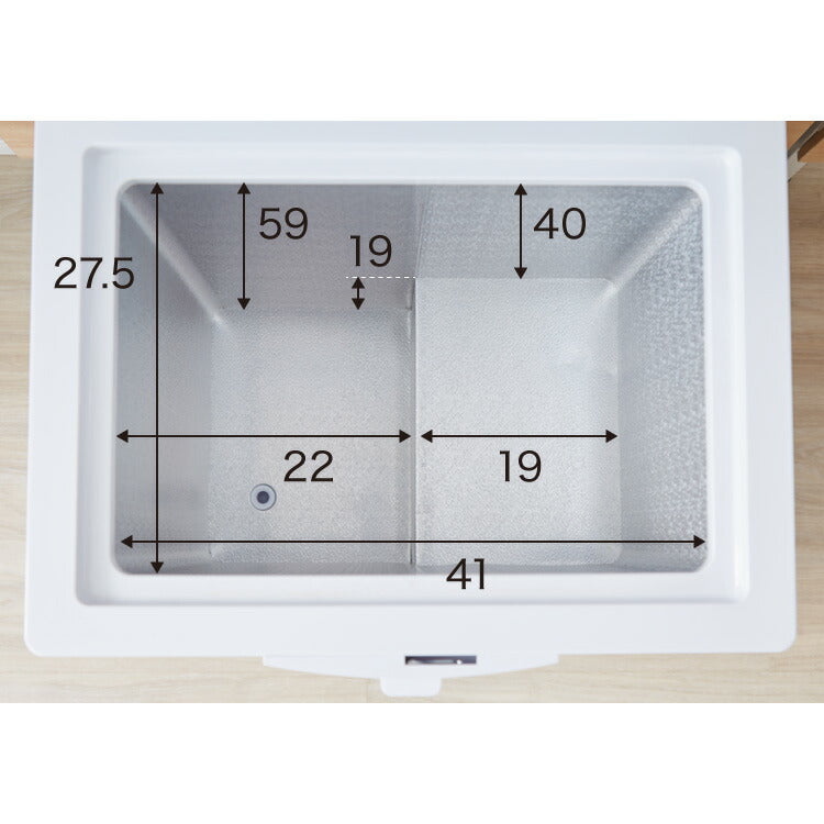 simplus 冷凍庫 上開き 66L バスケット付き 鍵付き 静音 大容量 冷凍冷蔵庫 省エネ 温度調整 冷凍ストック まとめ買い 冷凍食品 SP-66LUPD シンプラス【メーカー保証1年】