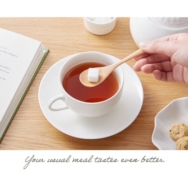 【食洗機対応】ティースプーン 5本セット 12.5cm 木製 漆塗り 白木 天然木 コーヒースプーン デザートスプーン おしゃれ カフェ風 ナチュラル ブラウン カトラリー 漆器 軽い 軽量 洗える 北欧