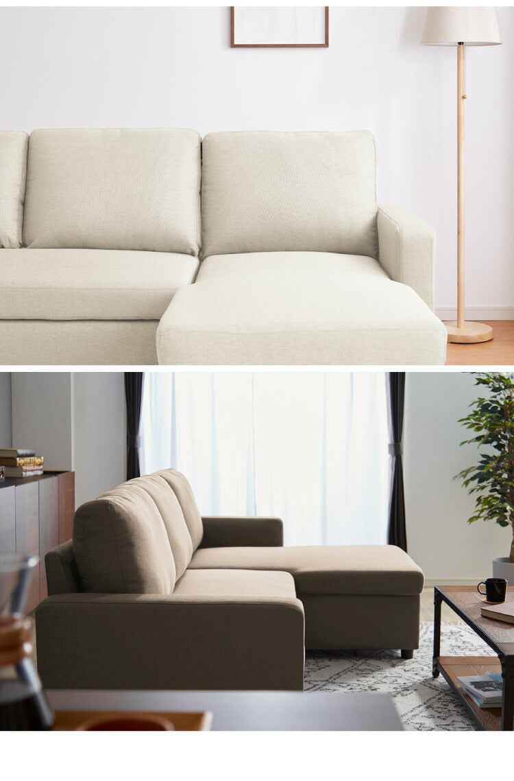 跳ね上げ式 ソファベッド 3人掛け 幅202cm 収納付き L字 3P おしゃれ 北欧 ファブリック カウチソファ コーナーソファ ソファーベッド 収納 お昼寝 カウチ リビング 大きめ ベッド 収納ソファ
