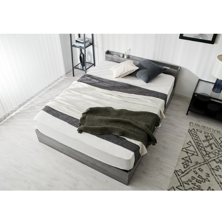 連結金具付き 収納ベッド セミシングル ベッド 収納付き ベッドフレーム 2口コンセント付き 連結ベッド すのこベッド 宮棚 引き出し付きベッド フレーム単品 一人暮らし ファミリーベッド