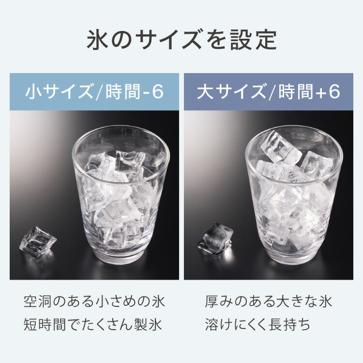 simplus シンプラス 製氷機 SP-CED02 四角い氷 キューブアイス 家庭用 自動洗浄機能付き タイマー機能 簡単操作 パネル式 氷 自動製氷機 アイスメーカー 大人数 大容量 2.5L 溶けにくい サイズ調節【メーカー保証1年】