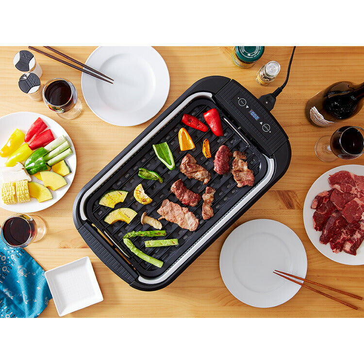 simplus シンプラス 吸煙グリル SP-GL02 ホットプレート 1350W 煙が出ない 焼肉 プレート 煙の少ない スモークレス 焼き肉機 調理温度調節 卓上【メーカー保証1年】