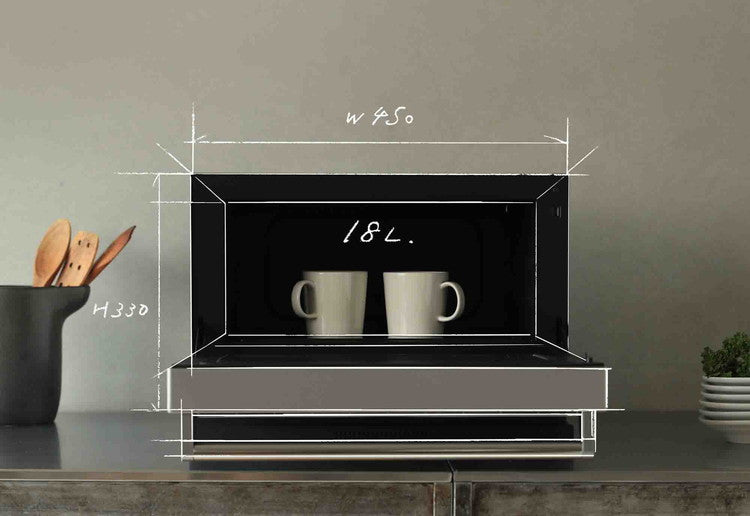 バルミューダ BALMUDA The Range 電子レンジ 18L オーブンレンジ K04A-SU ステンレス