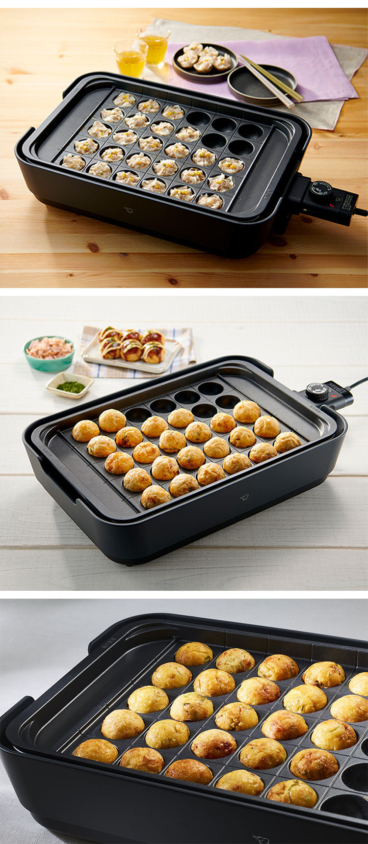 象印 ホットプレート やきやき EA-HA30-HZ チャコール ZOJIRUSHI たこ焼きプレート3枚 新生活 プレゼント ギフト 焼肉 油飛び散りカット